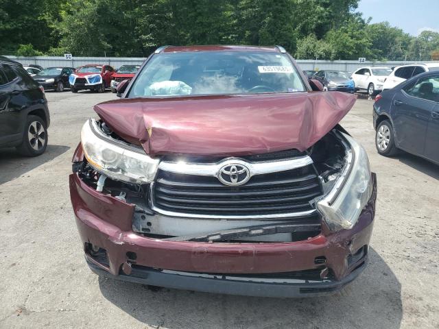 5TDJKRFH9FS119672 - 2015 TOYOTA HIGHLANDER XLE ბურგუნდია ფოტო 5