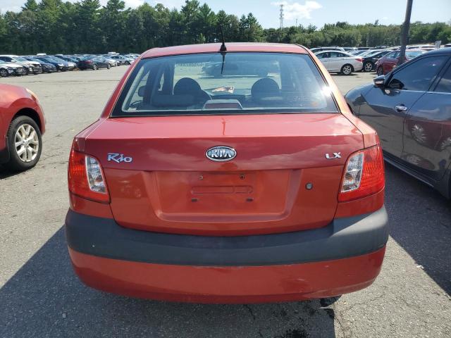 KNADE123076253534 - 2007 KIA RIO BASE RED photo 6