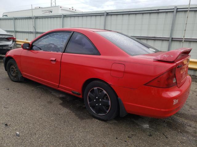 1HGEM229X1L034840 - 2001 HONDA CIVIC SI RED photo 2