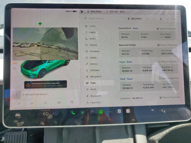 5YJ3E1EA6MF977964 - 2021 TESLA MODEL 3 BLUE photo 9