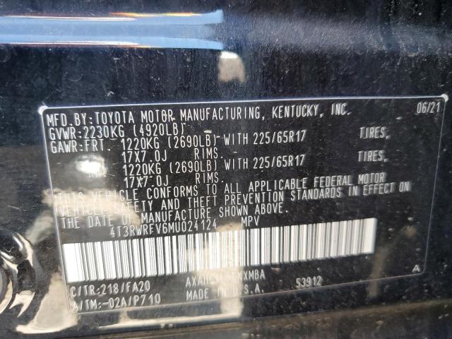 4T3RWRFV6MU024124 - 2021 TOYOTA RAV4 XLE 黑色 照片 14