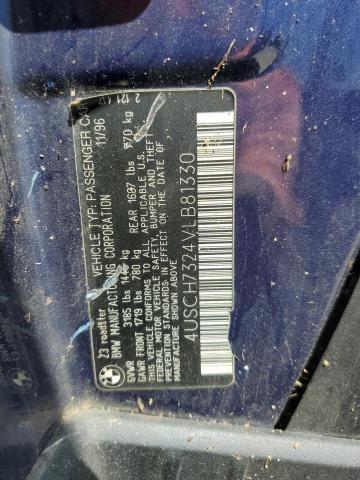 4USCH7324VLB81330 - 1997 BMW Z3 1.9 ლურჯი ფოტო 12