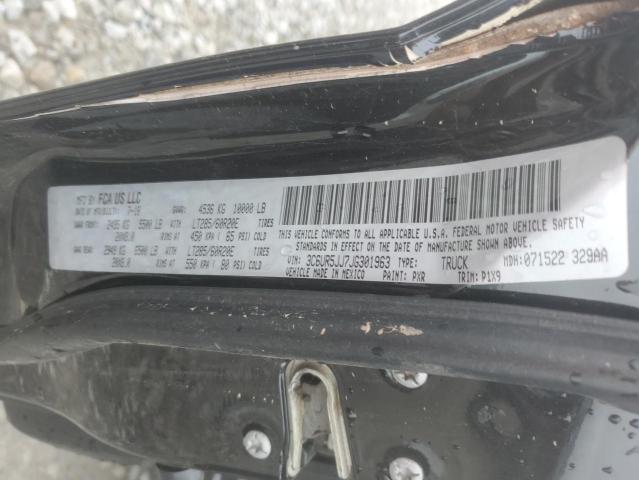 3C6UR5JJ7JG301963 - 2018 RAM 2500 SLT Սև լուսանկար 12