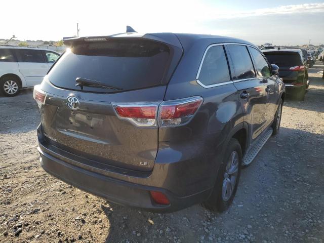 5TDZKRFH5GS187312 - 2016 TOYOTA HIGHLANDER LE GRAY photo 4