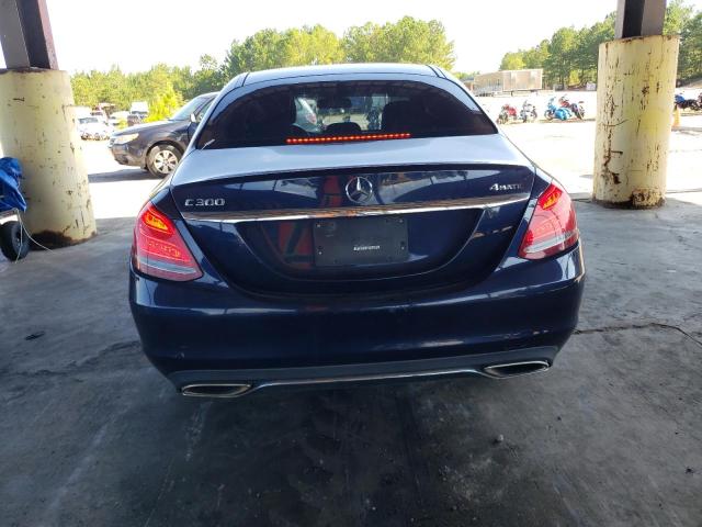 55SWF4KBXFU016164 - 2015 MERCEDES-BENZ C 300 4MATIC BLUE photo 6