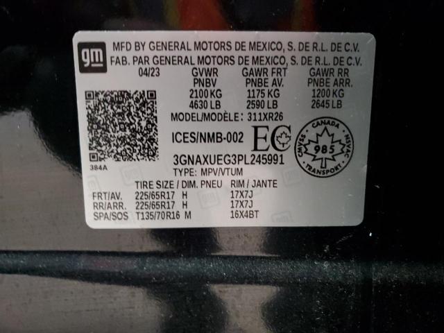 3GNAXUEG3PL245991 - 2023 CHEVROLET EQUINOX LT 黑色 照片 13