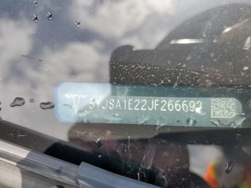 5YJSA1E22JF266693 - 2018 TESLA MODEL S 黑色 照片 12