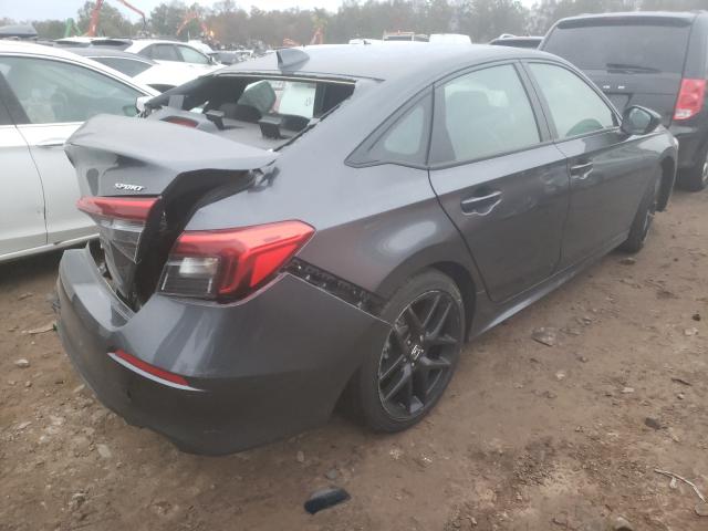 2HGFE2F54NH510222 - 2022 HONDA CIVIC SPORT GRAY photo 4