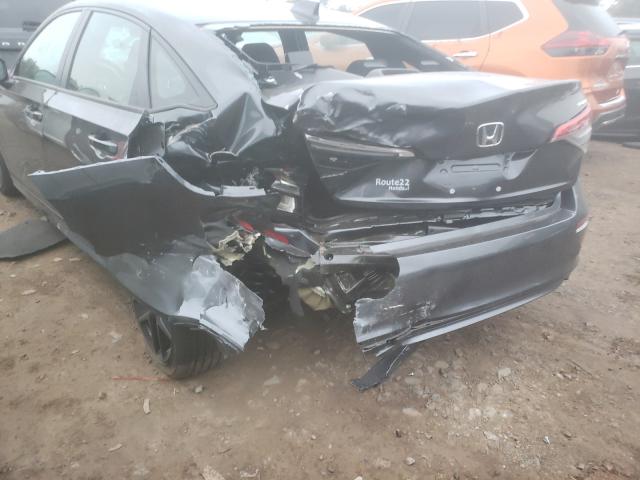 2HGFE2F54NH510222 - 2022 HONDA CIVIC SPORT GRAY photo 9