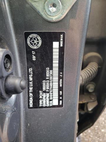 SHHFK7H48HU307366 - 2017 HONDA CIVIC SPORT 灰色 照片 12