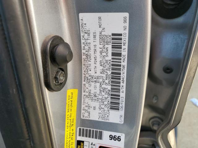 3TMJU4GN3EM173050 - 2014 TOYOTA TACOMA DOUBLE CAB PRERUNNER GRAY photo 12