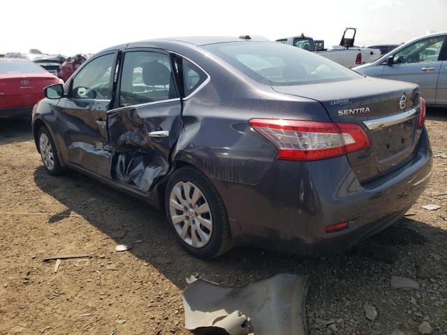 3N1AB7AP4FL690661 - 2015 NISSAN SENTRA S GRAY photo 2