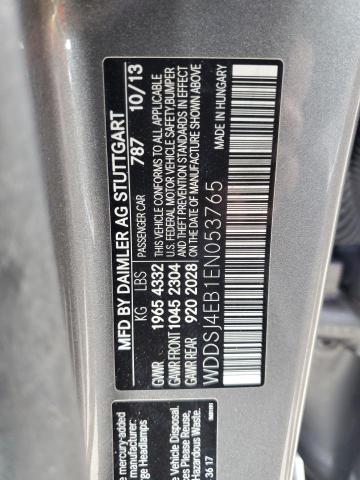 WDDSJ4EB1EN053765 - 2014 MERCEDES-BENZ CLA 250 GRAY photo 12