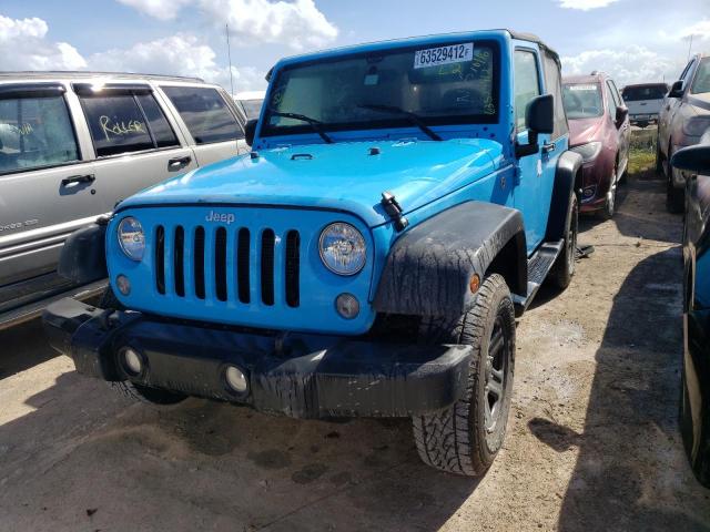 1C4AJWAG5HL737981 - 2017 JEEP WRANGLER SPORT BLUE photo 2