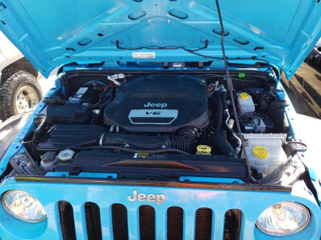 1C4AJWAG5HL737981 - 2017 JEEP WRANGLER SPORT BLUE photo 7