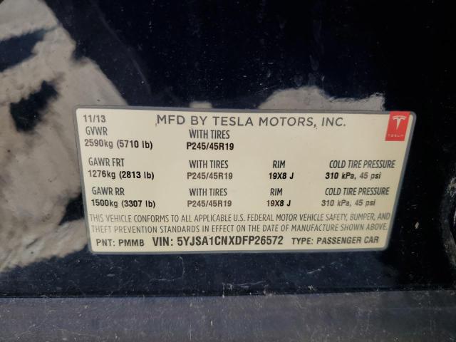 5YJSA1CNXDFP26572 - 2013 TESLA MODEL S Qara foto 12