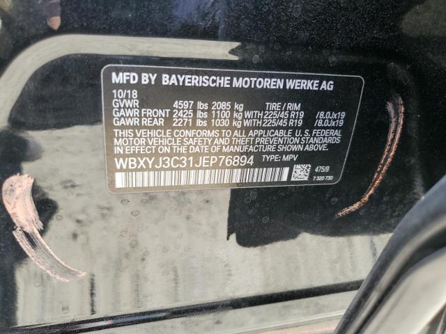 WBXYJ3C31JEP76894 - 2018 BMW X2 SDRIVE28I Қара фото 14