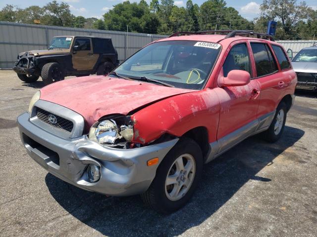 KM8SC73D34U728168 - 2004 HYUNDAI SANTA FE GLS RED photo 1