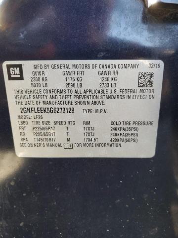 2GNFLEEK5G6273128 - 2016 CHEVROLET EQUINOX LS أزرق صورة 14