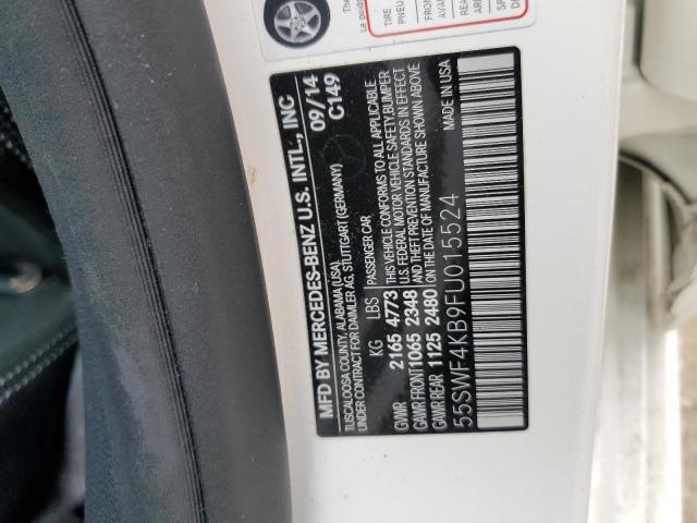 55SWF4KB9FU015524 - 2015 MERCEDES-BENZ C 300 4MATIC WHITE photo 12