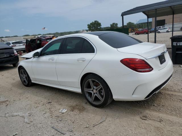 55SWF4KB9FU015524 - 2015 MERCEDES-BENZ C 300 4MATIC WHITE photo 2