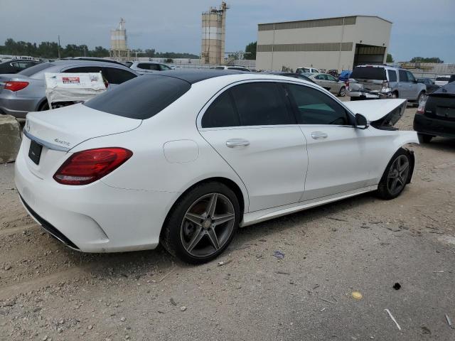 55SWF4KB9FU015524 - 2015 MERCEDES-BENZ C 300 4MATIC WHITE photo 3