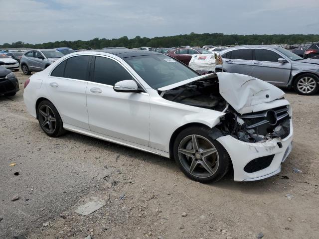 55SWF4KB9FU015524 - 2015 MERCEDES-BENZ C 300 4MATIC WHITE photo 4