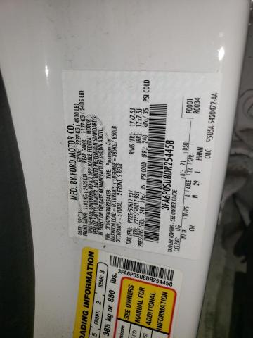 3FA6P0SU8DR254458 - 2013 FORD FUSION TITANIUM PHEV 白色 照片 12