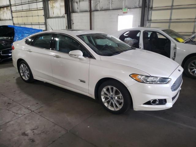 3FA6P0SU8DR254458 - 2013 FORD FUSION TITANIUM PHEV WHITE photo 4