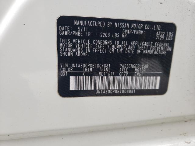 JN1AZ0CP0BT004881 - 2011 NISSAN LEAF SV WHITE photo 12