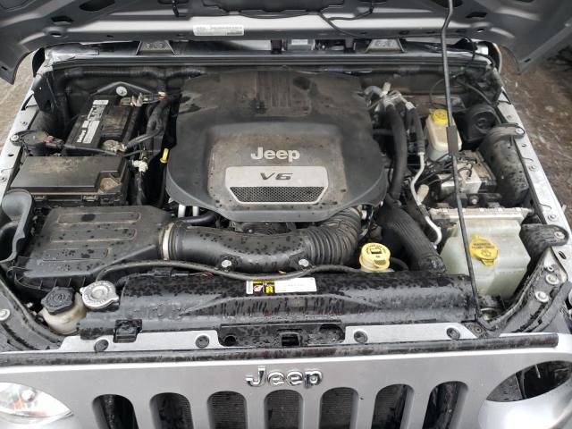 1C4BJWDG8FL761365 - 2015 JEEP WRANGLER U SPORT GRAY photo 12