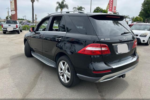 4JGDA5HB5CA084537 - 2012 MERCEDES-BENZ ML 350 4MATIC BLACK photo 3