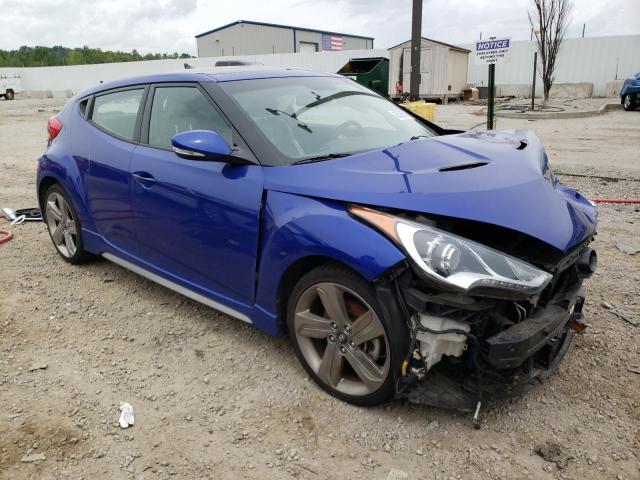 KMHTC6AE7FU224395 - 2015 HYUNDAI VELOSTER TURBO BLUE photo 4