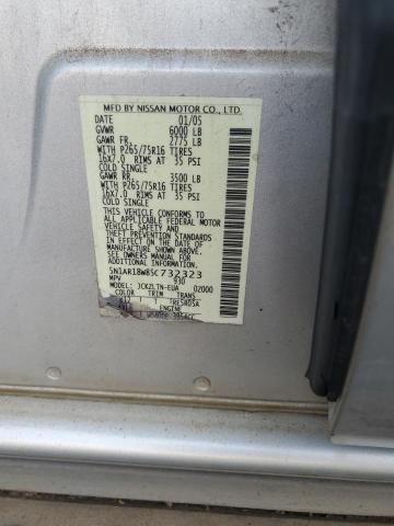 5N1AR18W85C732323 - 2005 NISSAN PATHFINDER LE 银色 照片 12