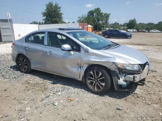 19XFB2F9XDE051587 - 2013 HONDA CIVIC EXL Արծաթագույն լուսանկար 4