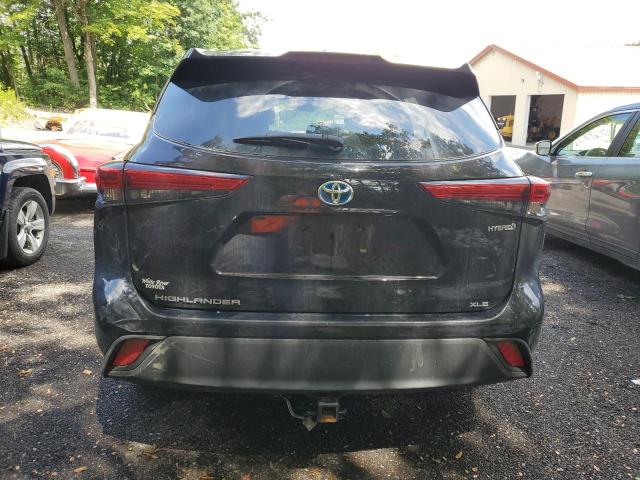 5TDGBRCH2MS026214 - 2021 TOYOTA HIGHLANDER HYBRID XLE BLACK photo 6