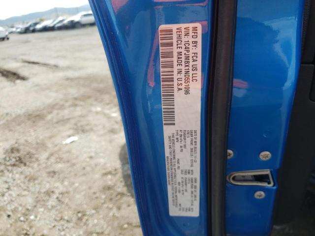 1C4PJMBX1ND551096 - 2022 JEEP CHEROKEE TRAILHAWK BLUE photo 12