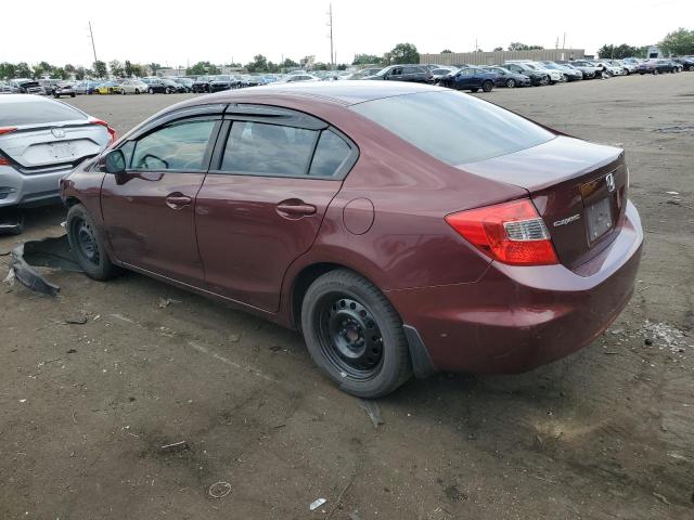 19XFB2F91CE050634 - 2012 HONDA CIVIC EXL 栗色 照片 2