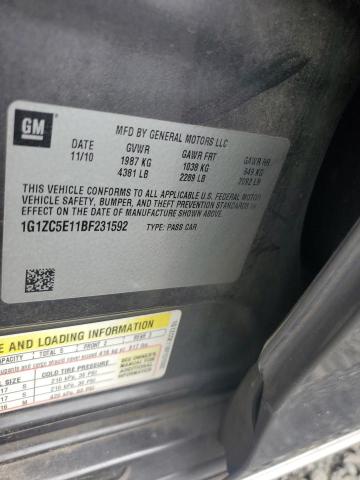 1G1ZC5E11BF231592 - 2011 CHEVROLET MALIBU 1LT Boz foto 12