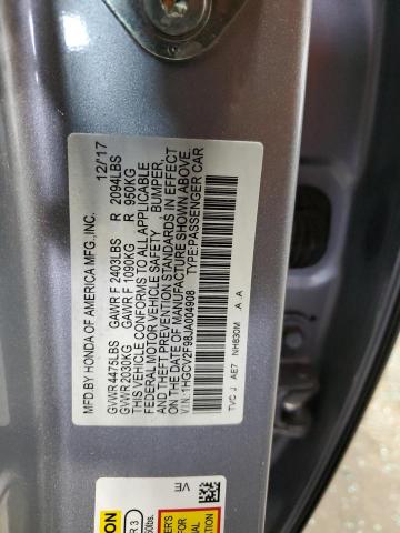 1HGCV2F98JA004908 - 2018 HONDA ACCORD TOURING SILVER photo 13