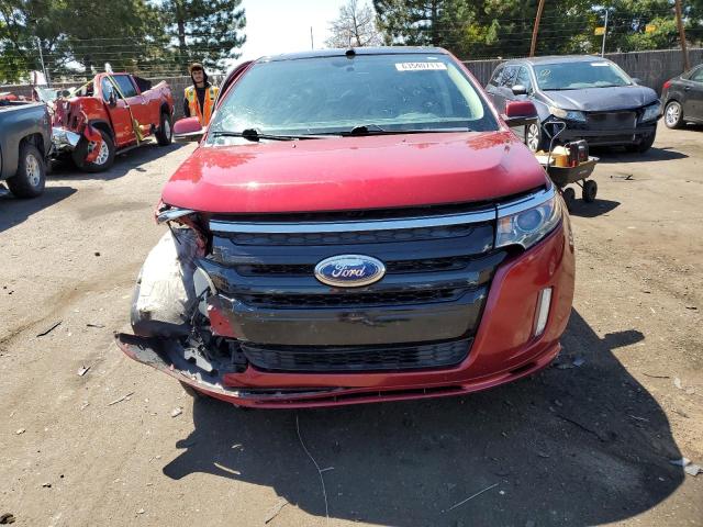 2FMDK4AK7EBA24347 - 2014 FORD EDGE SPORT RED photo 5