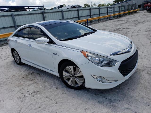 KMHEC4A48EA104111 - 2014 HYUNDAI SONATA HYBRID WHITE photo 4