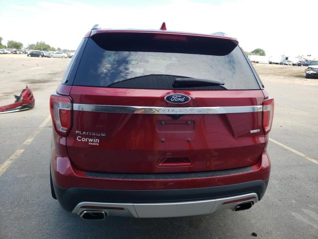 1FM5K8HT1GGB42044 - 2016 FORD EXPLORER PLATINUM RED photo 6