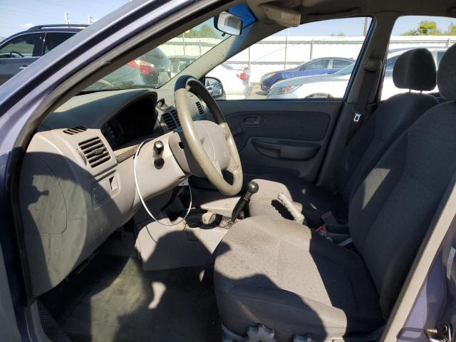 KNADC125746315417 - 2004 KIA RIO BLUE photo 7