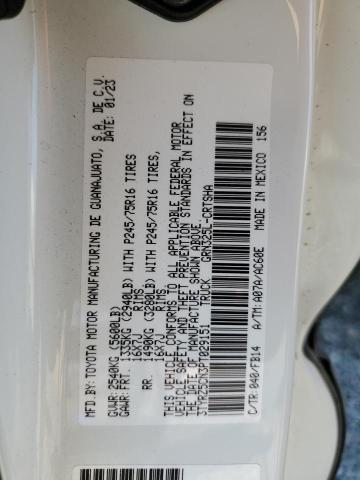 3TYRZ5CN3PT029151 - 2023 TOYOTA TACOMA ACCESS CAB თეთრი ფოტო 12