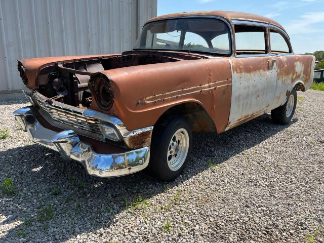 VC56K087985 - 1956 CHEVROLET BEL-AIR GRAY photo 2