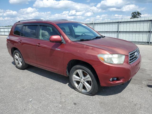 JTEDS43A282068190 - 2008 TOYOTA HIGHLANDER SPORT RED photo 4