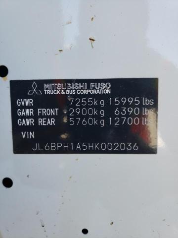 JL6BPH1A5HK002036 - 2017 MITSUBISHI FUSO FEC72W WHITE photo 10