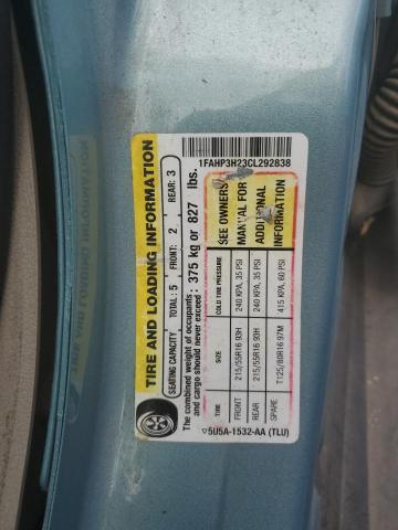 1FAHP3H23CL292838 - 2012 FORD FOCUS SEL SILVER photo 12