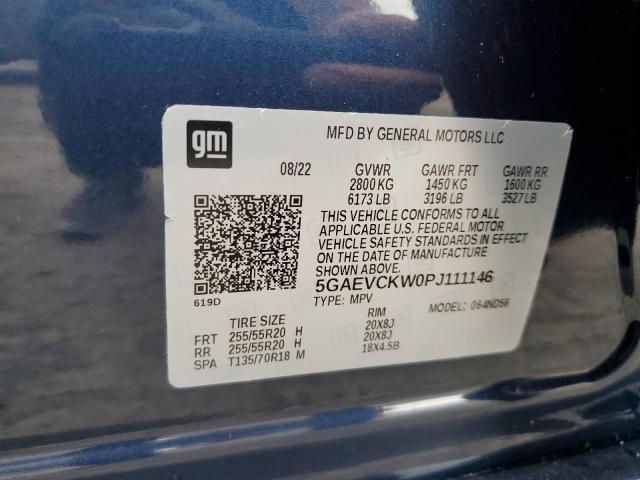 5GAEVCKW0PJ111146 - 2023 BUICK ENCLAVE AVENIR BLUE photo 12